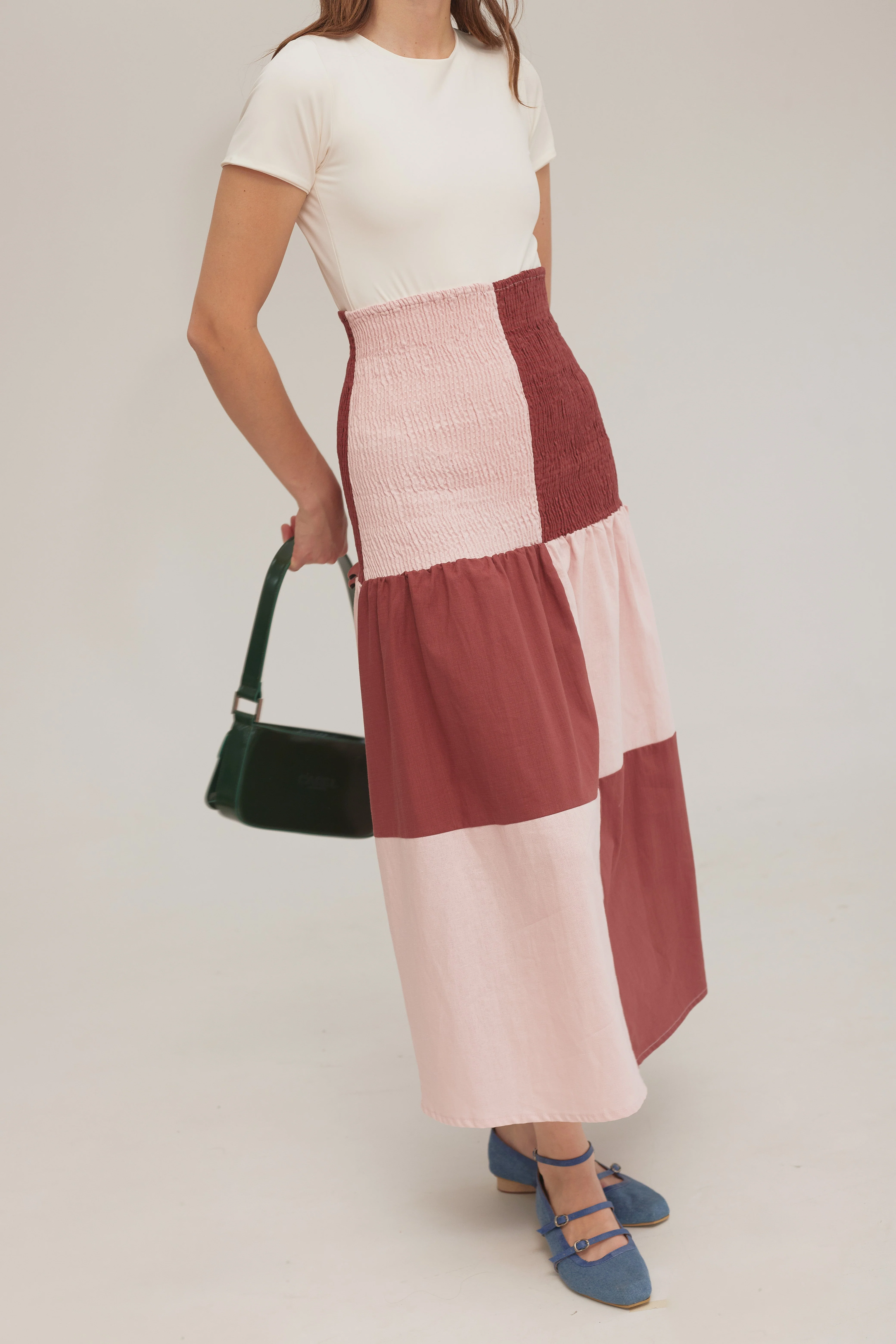 Blush Shirred Skirt  - Image 2