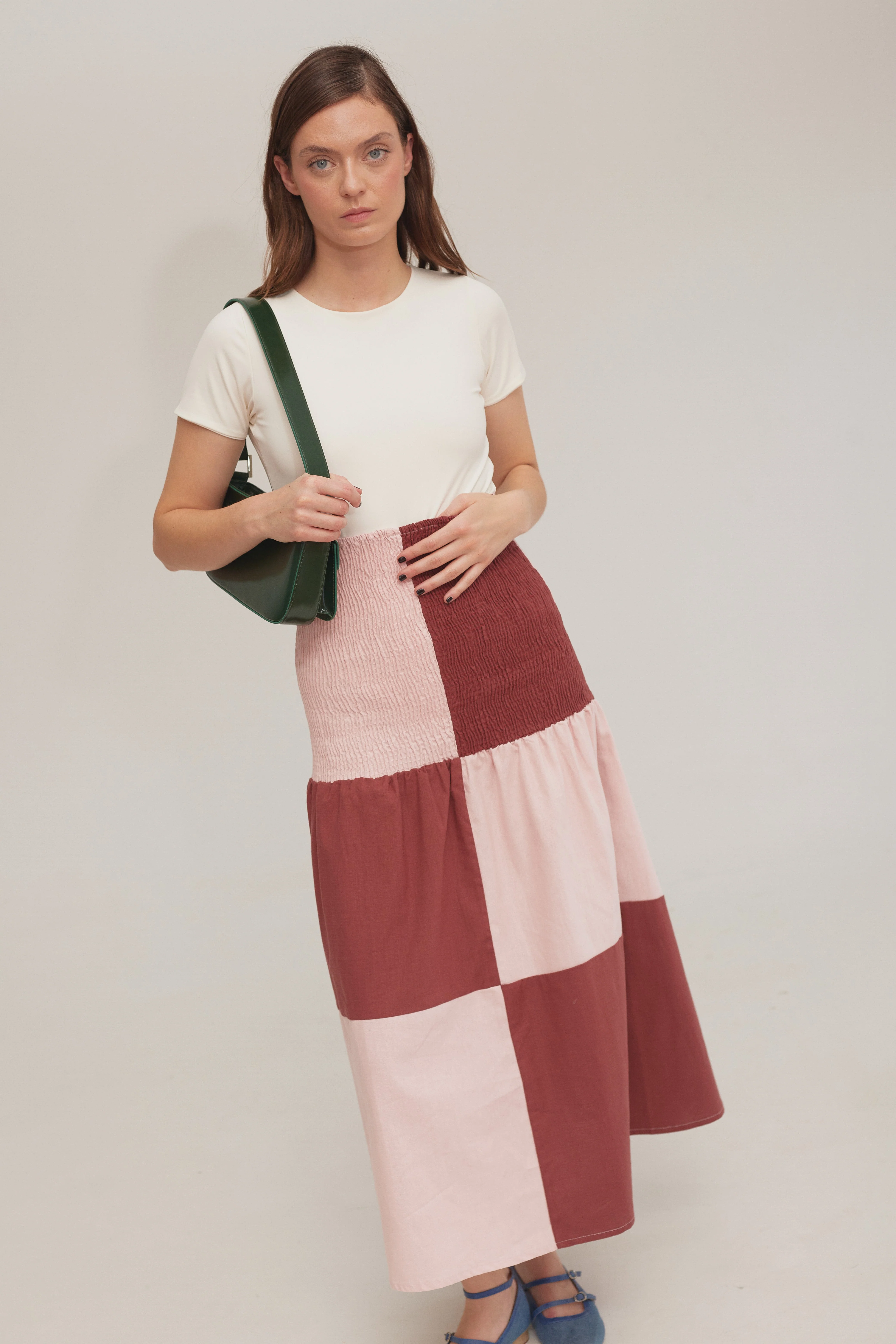Blush Shirred Skirt  - Image 7