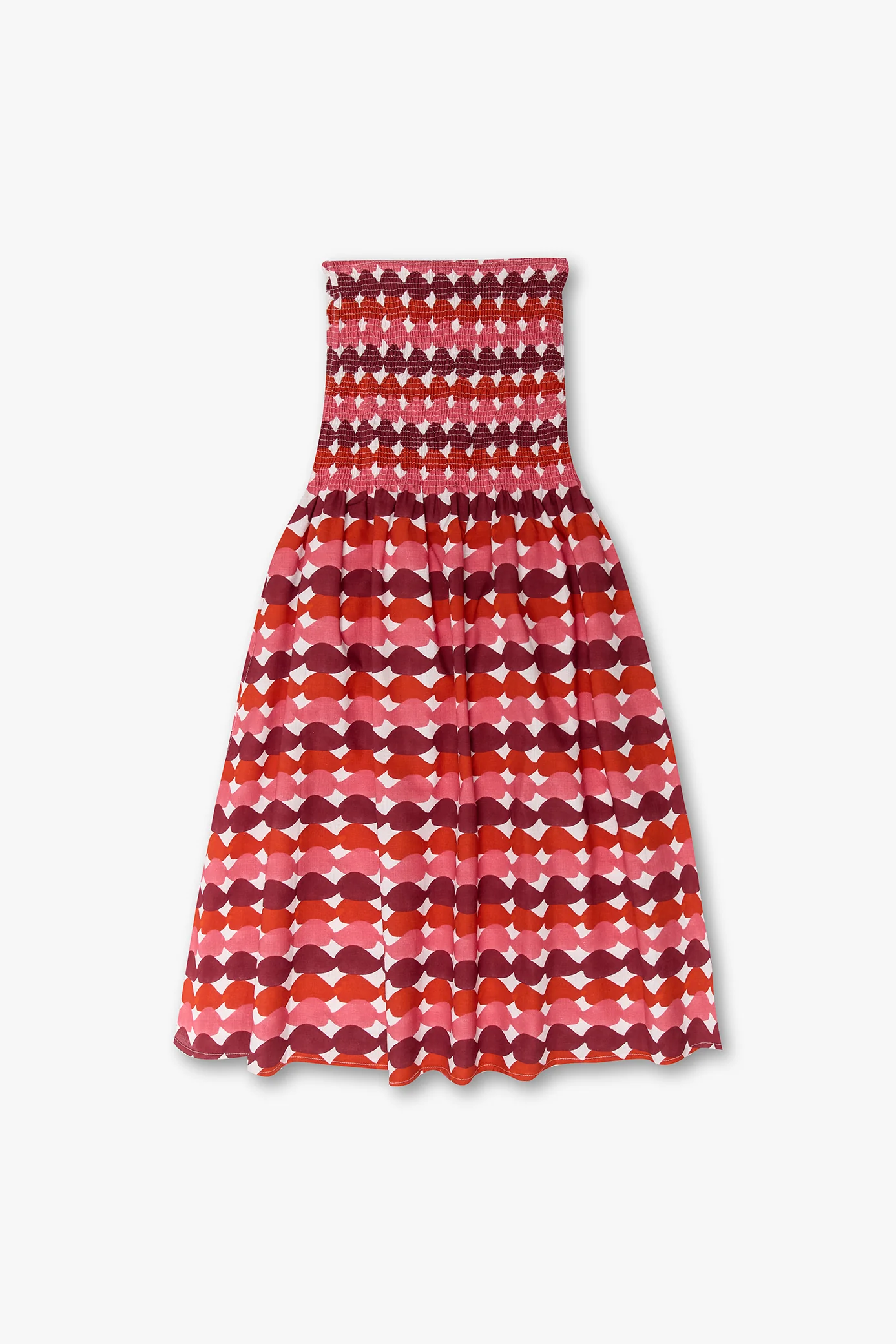 Red Glazed Shirred Skirt - Image 5