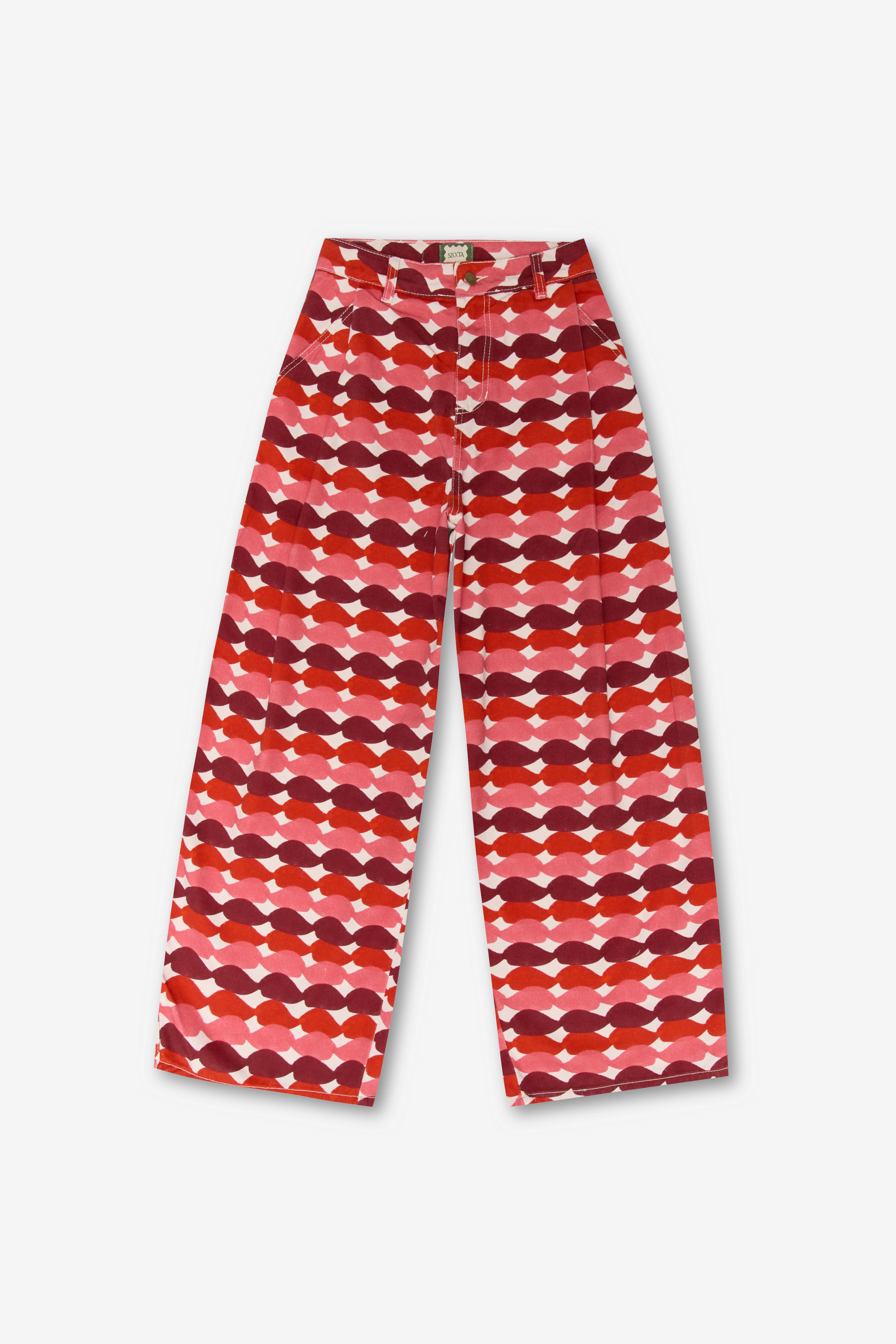Red Glazed Balloon Jean - Image 8