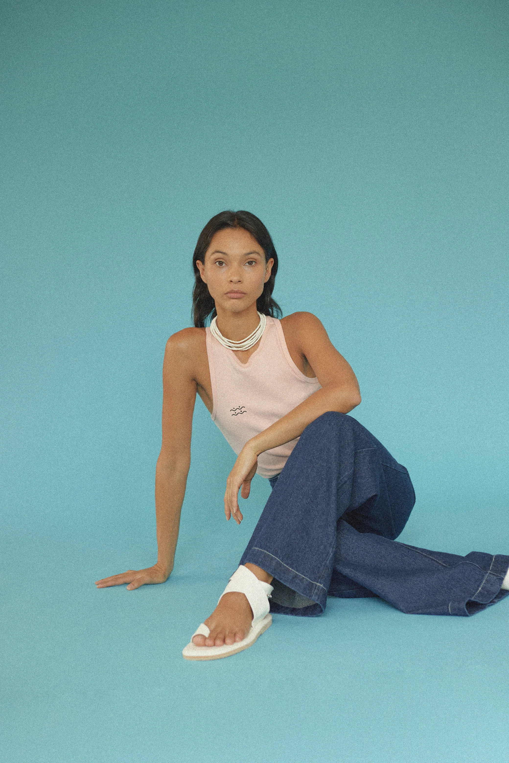 Dark Flare Mom Jeans - Image 3
