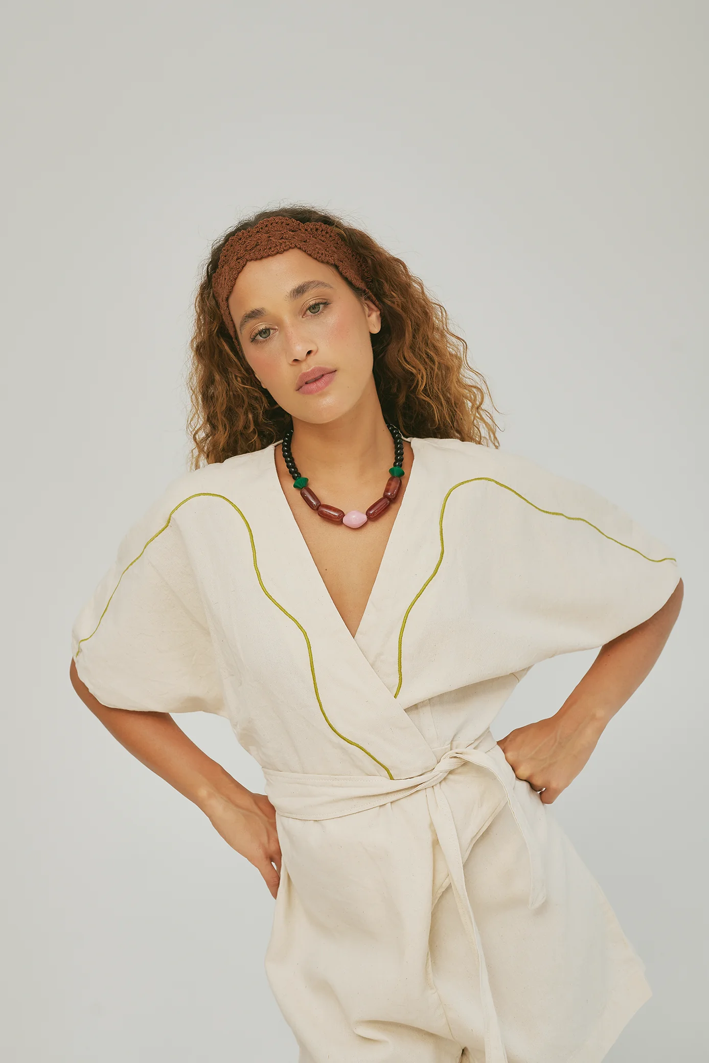 Ivory Wrap Jumpsuit - Image 6