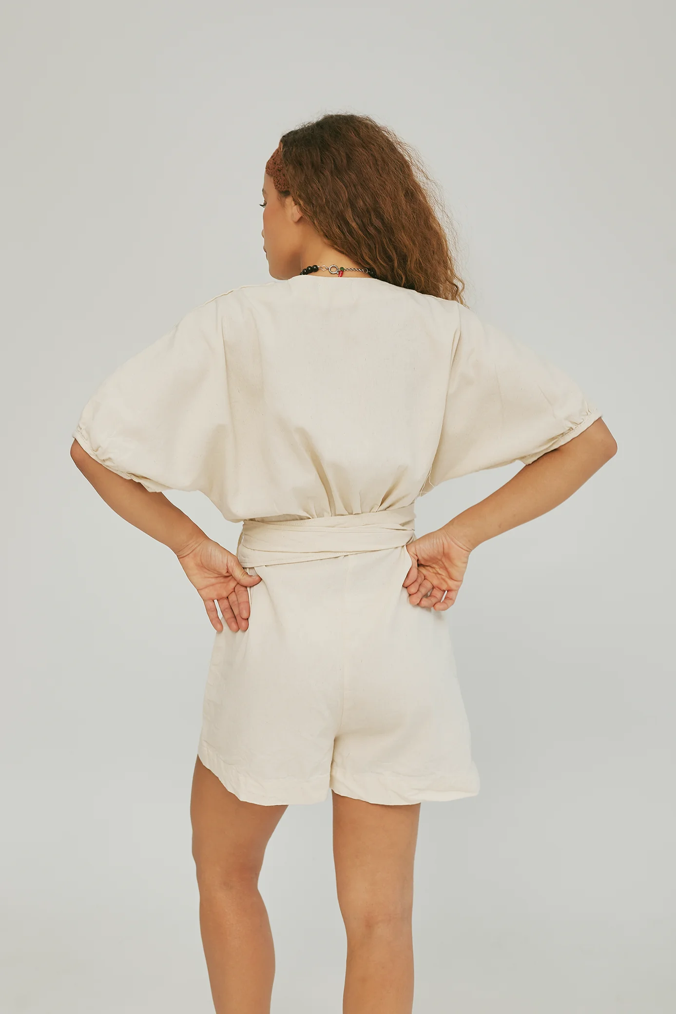 Ivory Wrap Jumpsuit - Image 7