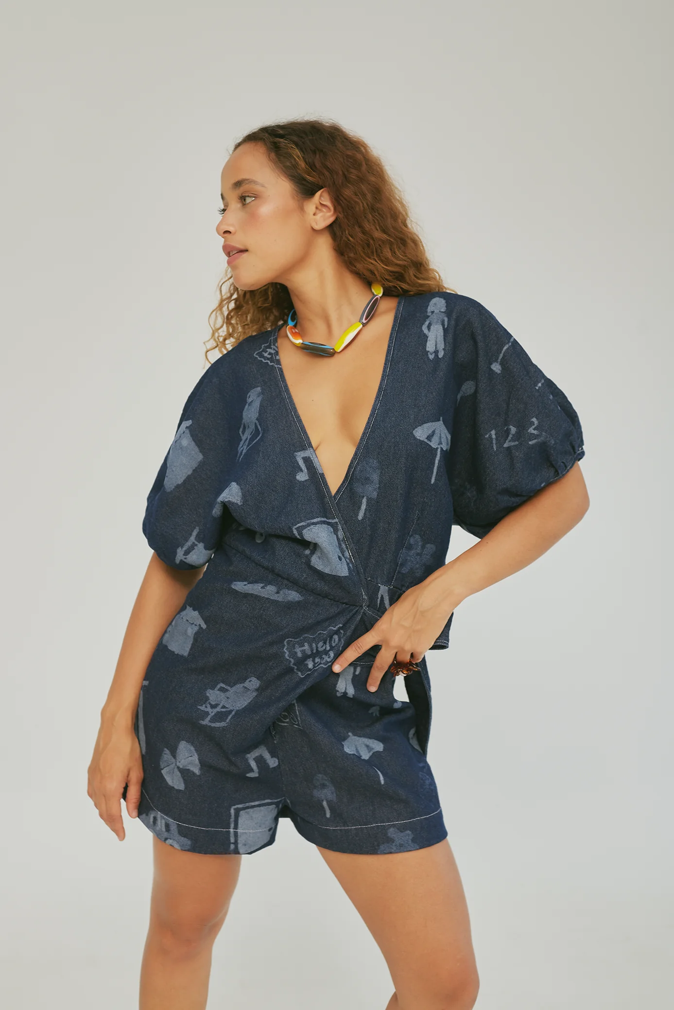 My Neighborhood Denim Wrap Jumpsuit - Image 4