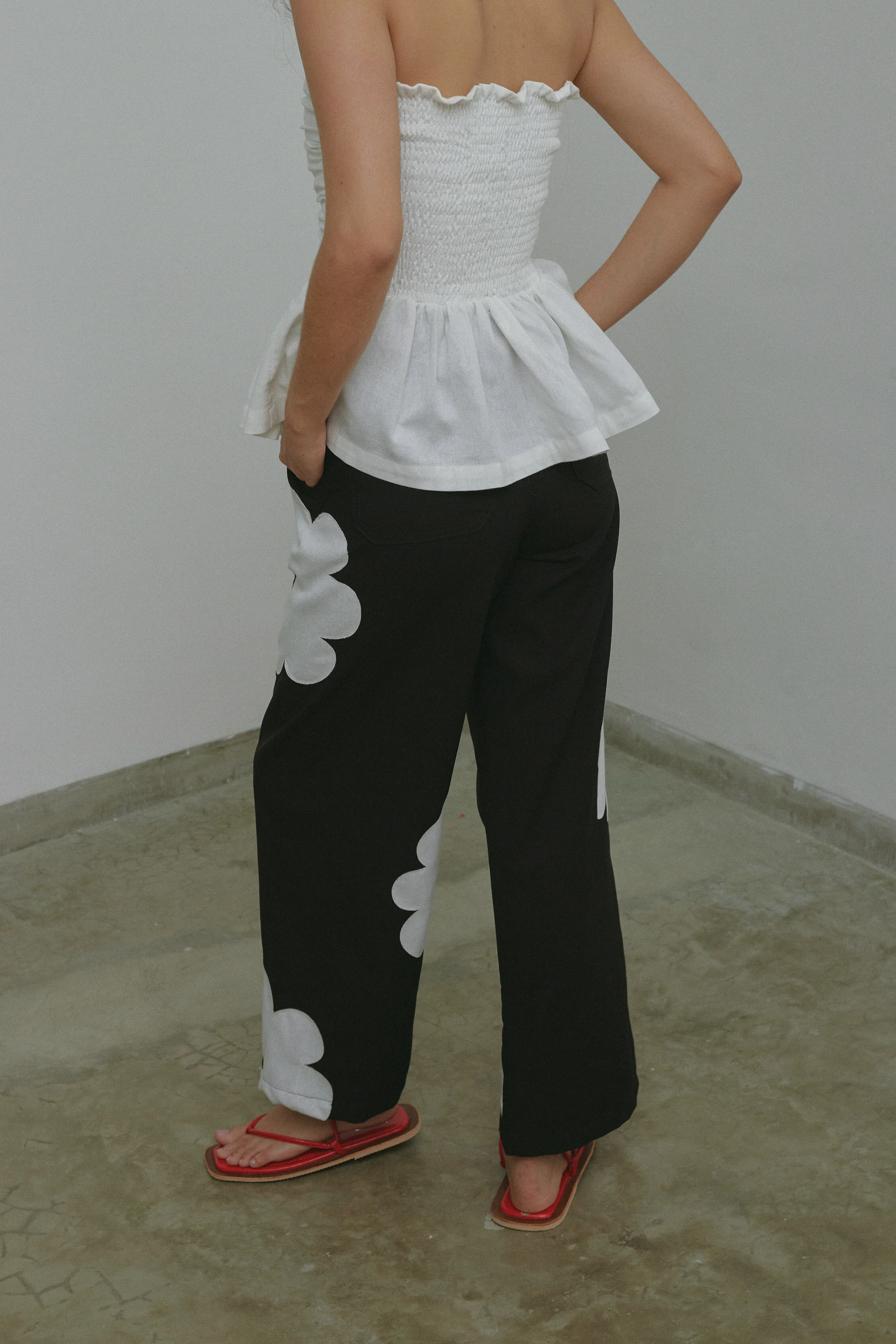 Black Flora Pants - Image 4