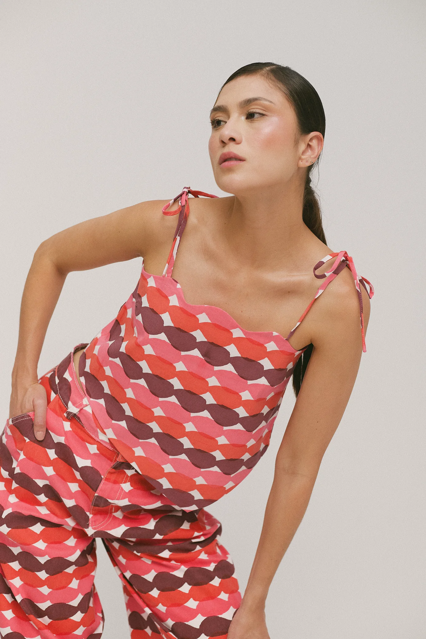 Red Glazed Celebration Top