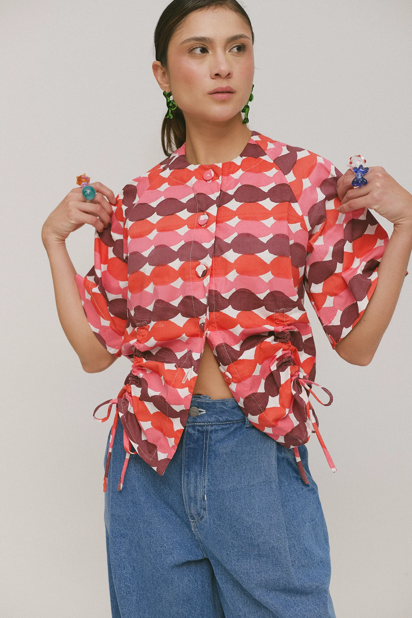 Red Glazed Guirnalda Top