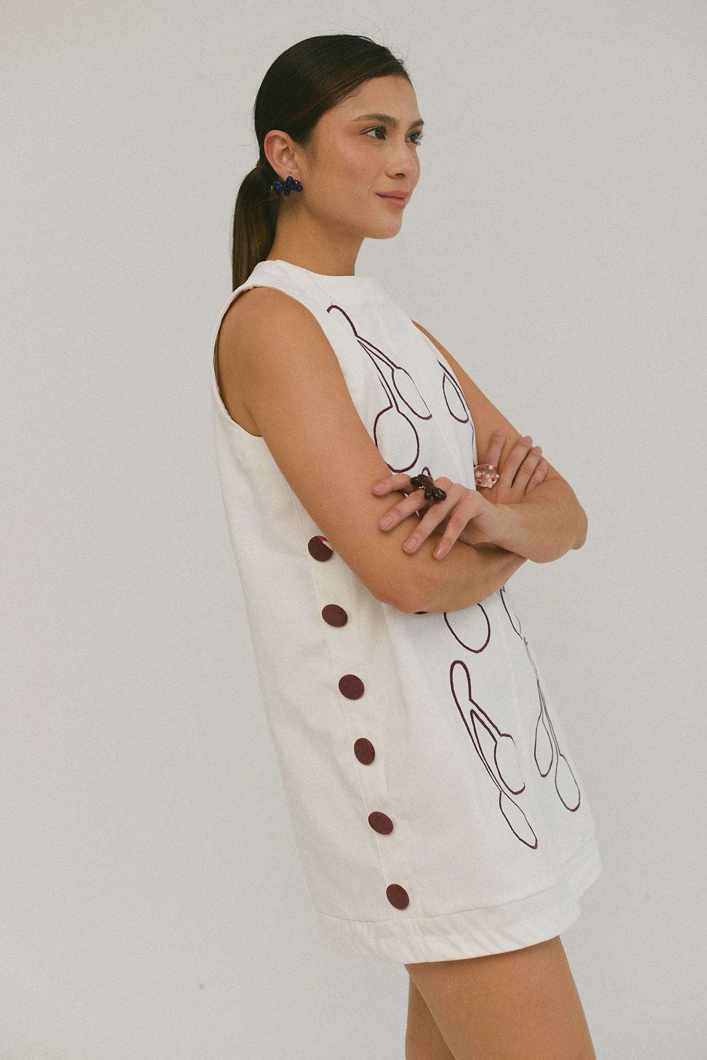 Cherries Ivory Anfitriona Dress - Image 2