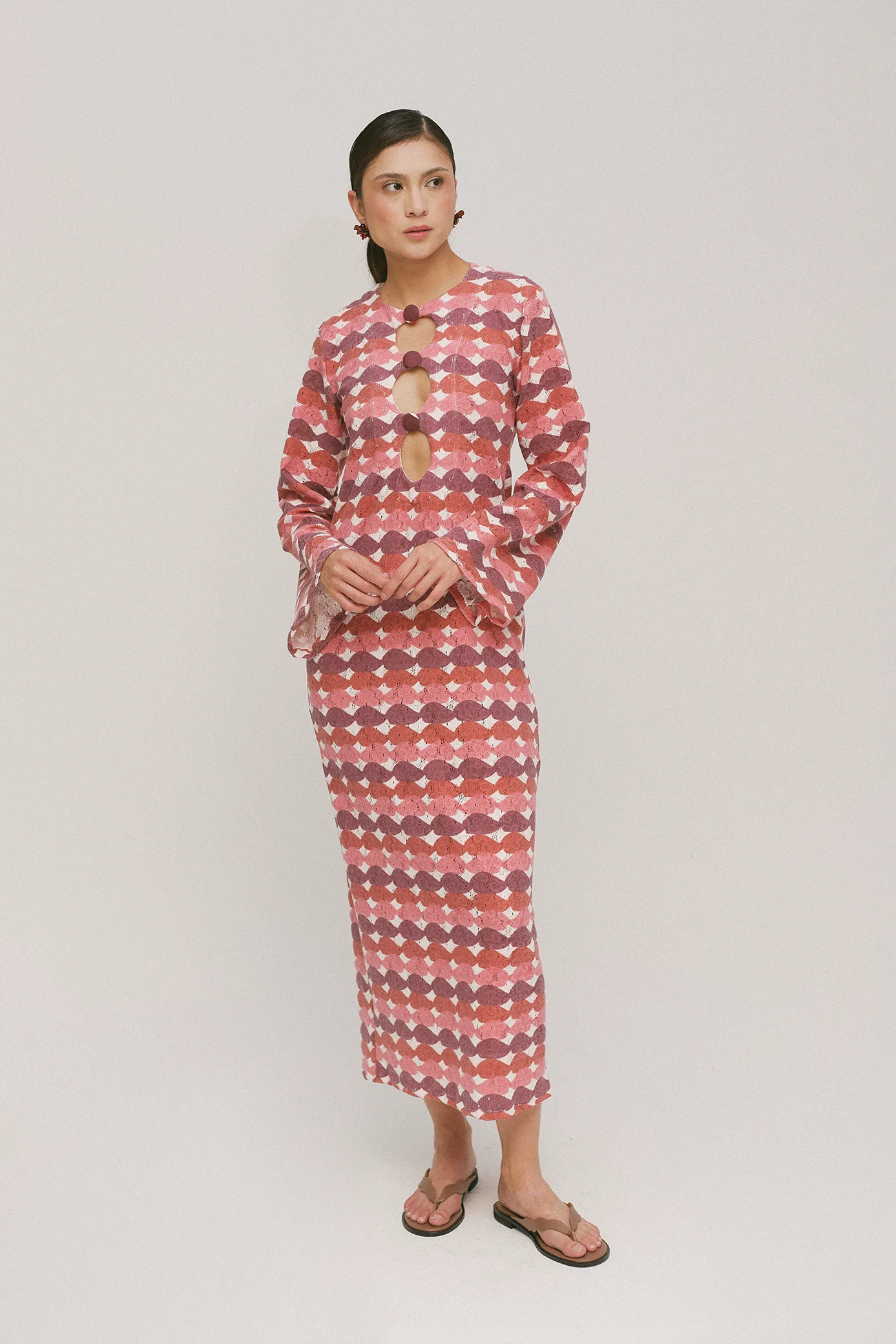 Red Glazed Holiday Dress - Image 2